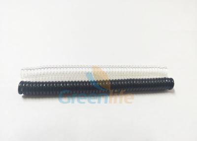 中国 10cmの黒い注文のコイル状ケーブルの螺線形の付属品のないコイル状の安全テザー 販売のため