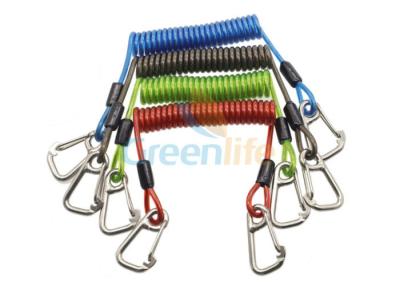 China 316 Stainless Steel Clips Coiled Tool Lanyard for sale