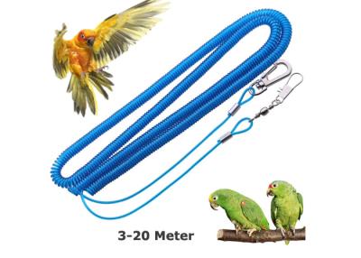 China Coiled Parrot Safe Rope Prevent Bird Accidental Flying Expanding 20 Meter for sale