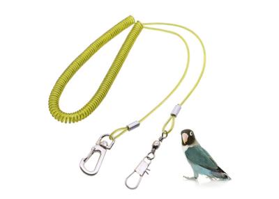 China Length 4M Coiled Parrot Safe Rope Quick Release Safe Spiral Tether W/ Wire Core for sale