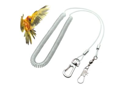 China Long Spring Parrot Safe Rope Straps Securing Wire Inside Platic Clear PU Coated for sale