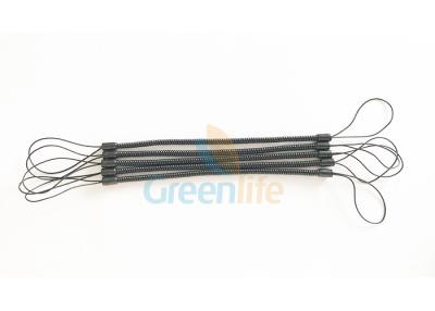 中国 Black 15CM Pen Coiled Leash With Nylon Loops 販売のため