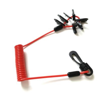 China Cor vermelha popular de 7 cabos chaves de Lanyard Plastic Jet Ski Stop do interruptor da matança à venda