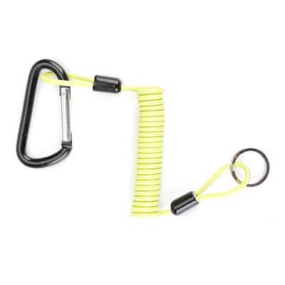 China Quick Release 2.0mm Dia Spring Tool Lanyard PU Coating Coil for sale
