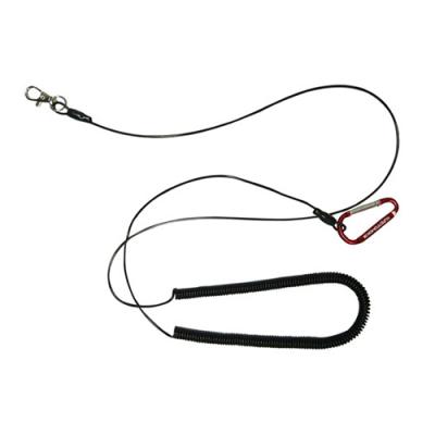 China Carabiner Hook Spring Clip Lanyard 5M TPU Coil Key Chain Strap for sale