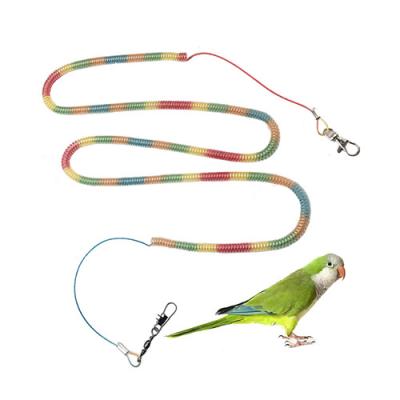 China Colorful Nylon Core Spring Parrot Flying Rope 2.3MM Diameter TPU For Safety for sale