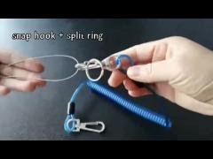 Greenlife Hot Clear Blue Coiled Cable Tool Lanyard Set