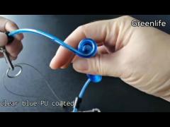 High Quality Blue Spiral Coil Tool Lanyard When Working at Height