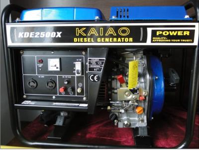 China 2kva Open Frame Diesel Powered Portable Generators Lightweight Model NO.KDE2500X for sale