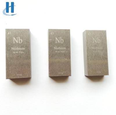 China Pure Niobium Cube Niobium Metal 99.99 Pure Niobium Lump Ingot For Industry for sale