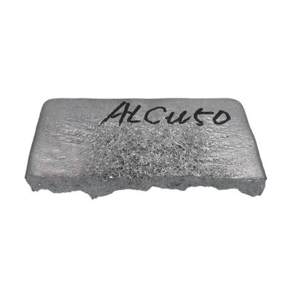 중국 알루미늄 합금 부품 구리 마스터 합금 구리 알루미늄 합금 AlCU50 중간 합금 잉크 또는 덩어리 판매용