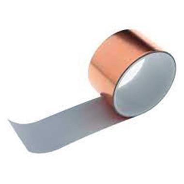 China Double Sided 2 Inch Wide Adhesive Conductive Copper Foil Tape Strip 0.06mm for sale