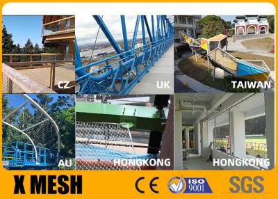 China Elevated Walkway Railing Stainless Steel Rope Mesh 1.5mm For Safety for sale