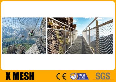 China Silver 2.5mm Stainless Steel Wire Rope Mesh Net T316 For Ornamental for sale