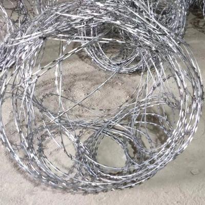 China Galvanized Pvc Coated Concertina Razor Wire Stainless Steel Bto-22 Cbt-60 Cbt-65 for sale