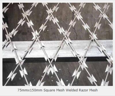 China Welded Concertina Razor Wire 12 Inch Coil Diameter Prison For Heavy Duty Security Fence for sale