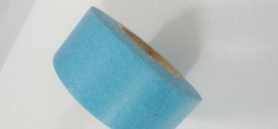 China Waterproof blue color crepe paper masking tape used in the ceiling repairing for sale
