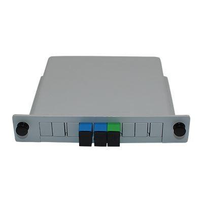 China 1x2 PLC Fiber Splitter Box Low Loss And Polarization Related Losses For FTTH Networks for sale