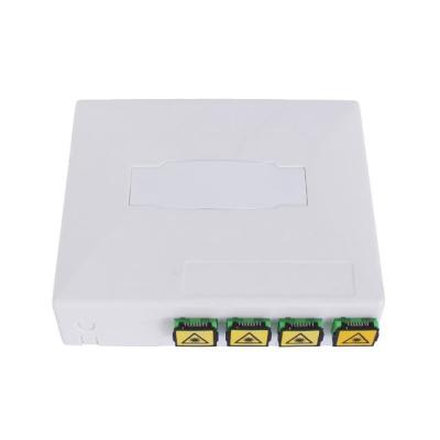 China 4 Core ABS Fiber Optic Termination Box White For Residential And Commercial Applications for sale