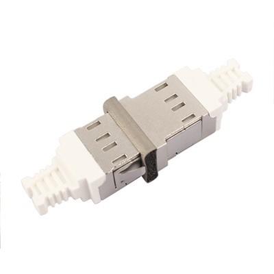 China SM MM DX LC LC Fiber Coupler Metal Adapter Without Flange for sale