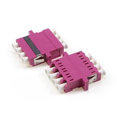 China Fiber LC Adapter 4C Quad OM4 Customized For FTTH FTTB FTTX Network for sale