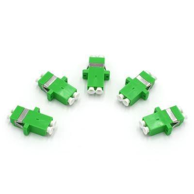 China ABS LC LC Duplex Fiber Coupler Singlemode Green RoHS Compliance for sale