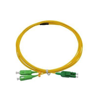 China SC To LC UNIBOOT Patch Cord Single Mode Duplex Fiber Optic Patch Cable for sale