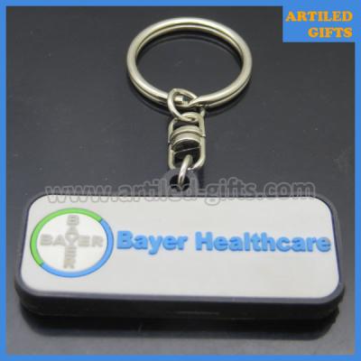China Bayer Company healthcare business promotion PVC keychains of cheap price for sale