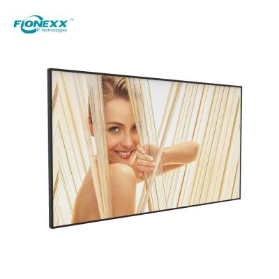 China QLED Aluminium frame 55 Inch Lcd Display Wall Mounted Digital Advertising Screen for sale