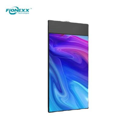 China 55inch Ultra Slim Double Sided Hanging Lcd Display Vertical Digital Display 700nits+700nits for sale
