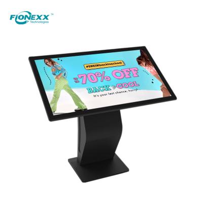 China 55inch PCAP Touch Screen Digital Display Totem Plus K-type Stand en venta