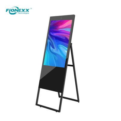 China 43inch Portable A Board Advertising Digital Display Totem With Integrated Speakers for sale