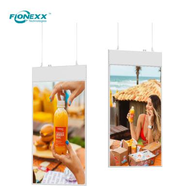 China Double Sided 700nits Hanging Digital Signage 55inch Ceiling Mounted for sale
