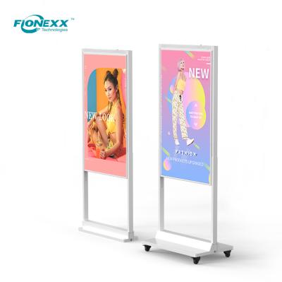 China Thickness 57mm LCD Window Displays Double Sided Digital Signage 49inch for sale