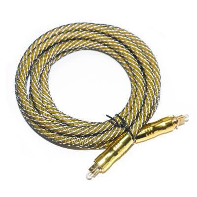 China TOSLINK OD7.0 Woven Rope Plated Gold ports Digital Cable High Resolution For Audiophile Amplifier TV 1.8M 3M 5M for sale