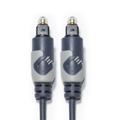 China Cable de audio Digital Toslink OD4.0 Cable de fibra óptica plateado ABS conector redondo sonido HiFi para barra de sonido de CD de cine en casa en venta