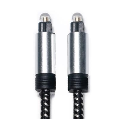 China Toslink Optical Audio Digital Cable SPDIF Cable Knited Rope Plated Shell Port For Home Theatre CD Player Soundbar for sale