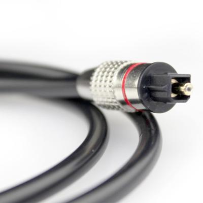 China Cable de Audio óptico Digital TOSLINK, conector dorado de carcasa de Metal chapado para reproductor de CD de cine en casa, 1M/2M/3M en venta