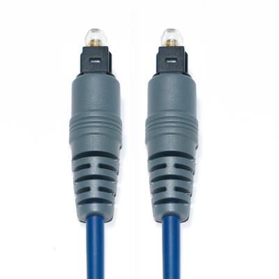 China Toslink Audio Cable de fibra óptica Azul Spdif Plastic Square Soket 1.0mm PMMA 1M 2M Para TV reproductor de CD en venta