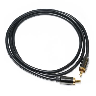 China RCA Digital Audio Cable 3.5mm Output 1/1 Double Male Plate Metal Black PVC Aluminum Alloy 1.2M For Sound bar Car Audio for sale