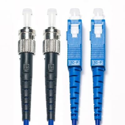 China Cable de conexión de fibra óptica de modo dual SC FC OM3 cable azul 2/2 2,0/3,0mm para uso en cámara de vigilancia 3M 5M 8M 10M en venta