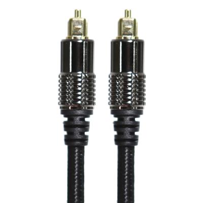 China TOSLINK Optical Audio Cable OD5.0 Blakc Knite Rope Plated Alloy Shell Gold Interface 0.8M 1.2M For Home theatre Soundbar for sale