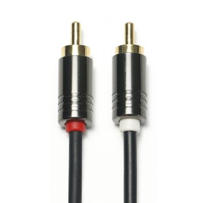 China RCA Digital Audio Cable 3.5MM PVC Plated Black Aluminum Alloy ShellQuality For Soundbar 0.5M Conector For Mini Soundbar for sale
