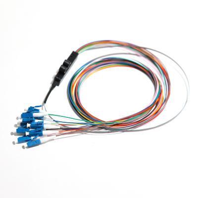China Multimedia Fiber Optic Pathc Cord 1310nm Blue FC UPC 12 Core Ribbon Pigtail for sale