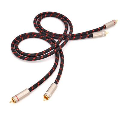 China ROHS RCA Digital Audio Cable SPDIF 3.5mm Gold Plated With Texture Knited Rope 5.1 for sale