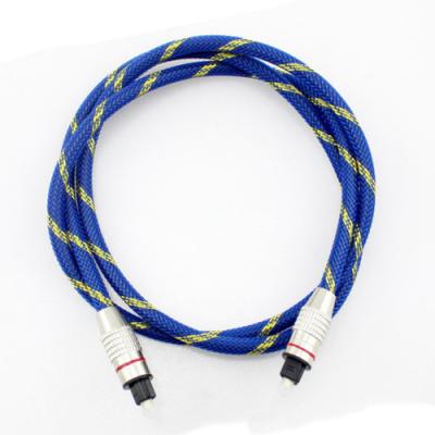 China Varón óptico del cable de audio de Digitaces a la cuerda azul plateada macho dorado 5,1 de Knited para Home Theater Soundbar en venta