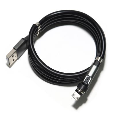 Chine Cable de charge magnétique rotatif, connecteur à angle de 90°, câbles tressés en nylon à vendre