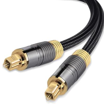 China 24K Gold Plated Toslink Cable 1m 2m 3m 5m 7.5m 10m Digital Audio Fiber Optical Cable Toslink Male To Male Optical Cable for sale