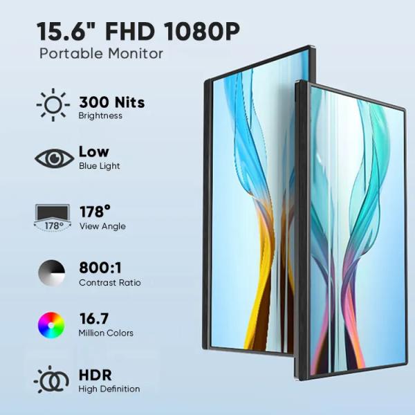 Quality Ultra 1080P IPS Gaming Monitor 15.6 inch Portable Monitor USB Type-c for Ps5 for sale