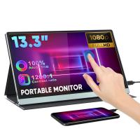 Quality Portable Usb C Touch Screen Monitor 13.3 Inch FHD IPS 10-Point Travel Monitor for sale